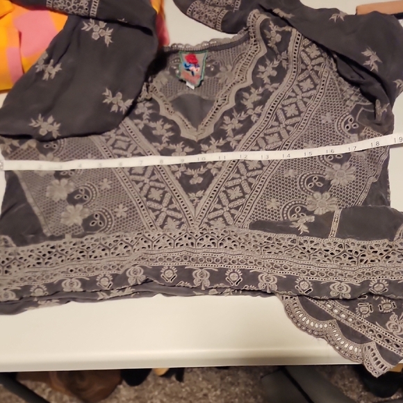 Johnny Was Gray Embroidered Tunic Dress - Picture 4 of 10